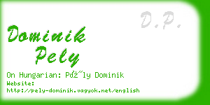 dominik pely business card